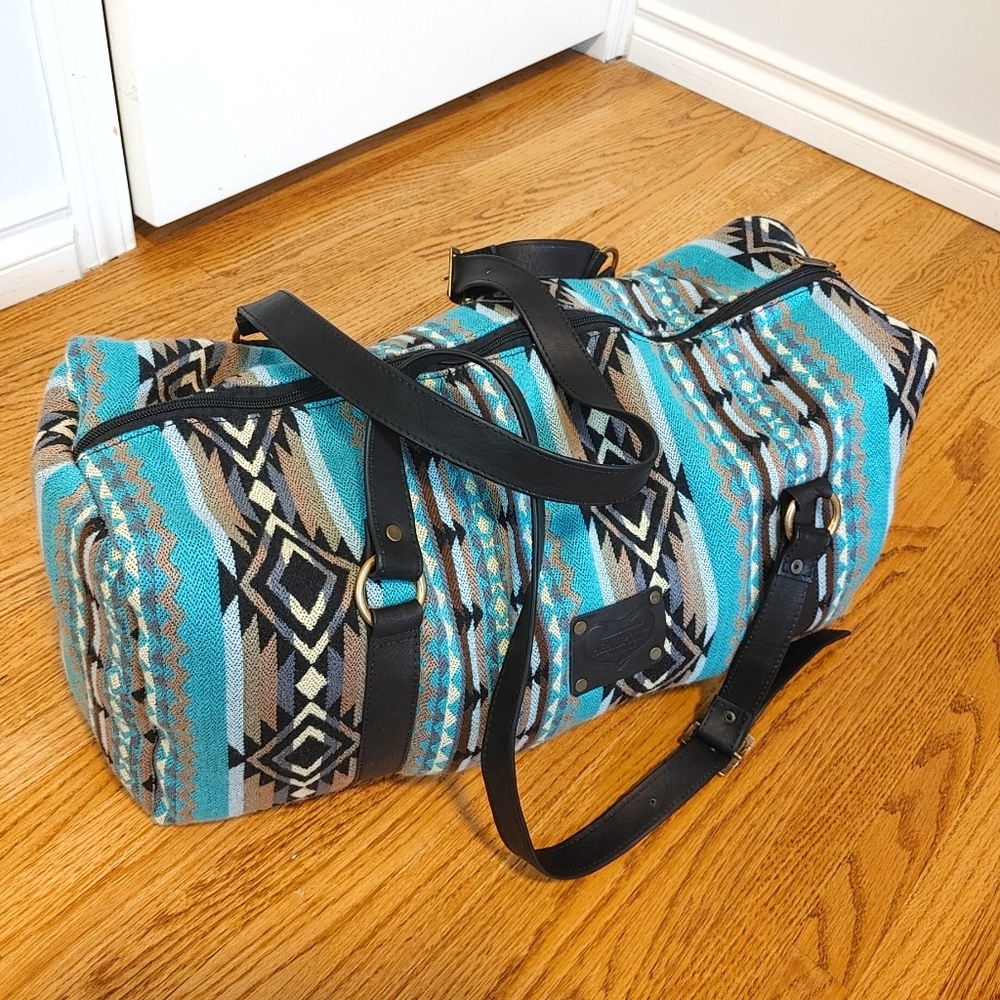 Heart Print Boho Duffle Bag
